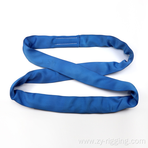 8Ton lifting round belt blue endless webbing sling